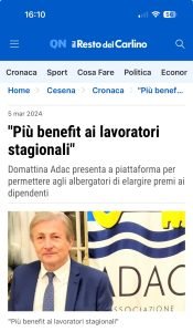 articolo più benefit ai lavoratori stagionali pubblicato su QN
