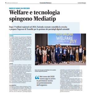 articolo Welfare e tecnologia spingono mediatip pubblicato su Corriere romagna